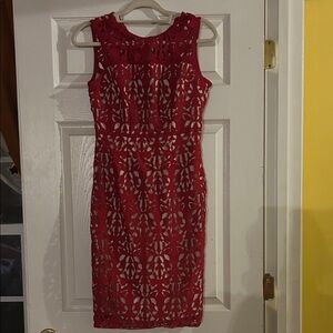 Worthington Crimson Cutout Midi Dress